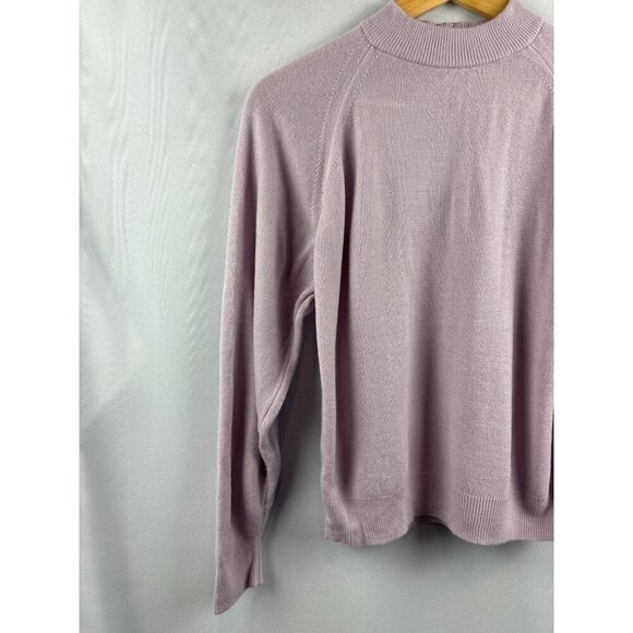 Women’s Designers Originals Petite Medium Mauve Long Sleeve Sweater with Back Zi - Picture 2 of 6